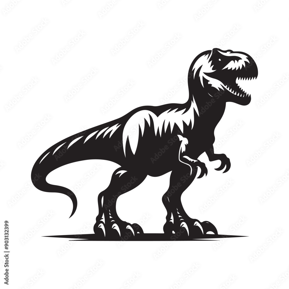 Dinosaur silhouette vector illustration Dinosaur silhouette vector illustration