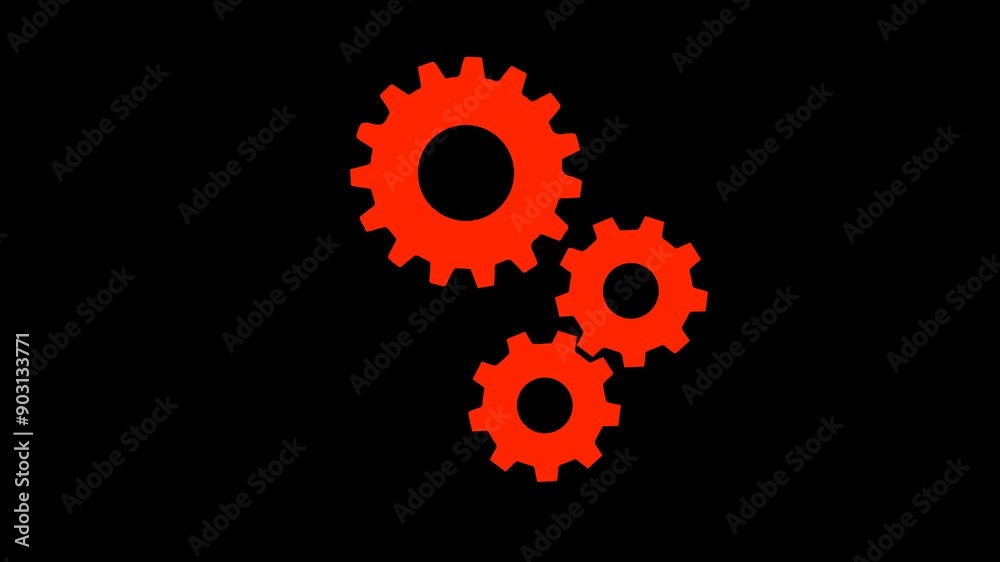 animation Rotating gear icon, animated icon on transparent background animation Rotating gear icon, animated icon on transparent background
