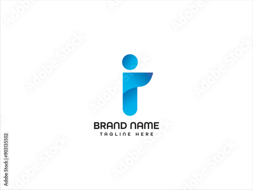 I Letter Logo Design Template