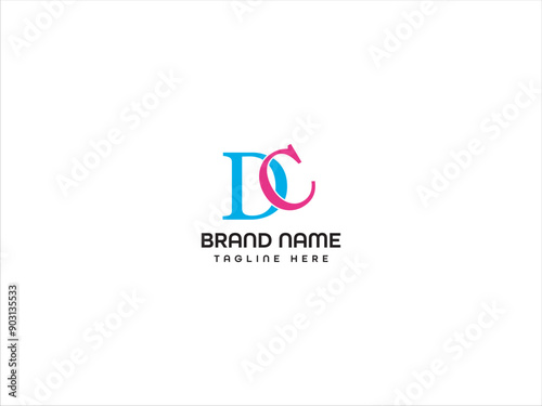 DC Letter Logo Design Template