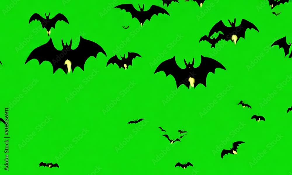 Bats Flying Against a Green Screen Bats Flying Against a Green Screen