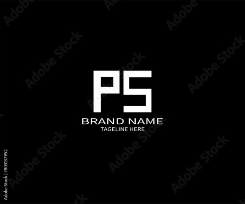 PS Letter Initial Logo Design Template Vector Illustration