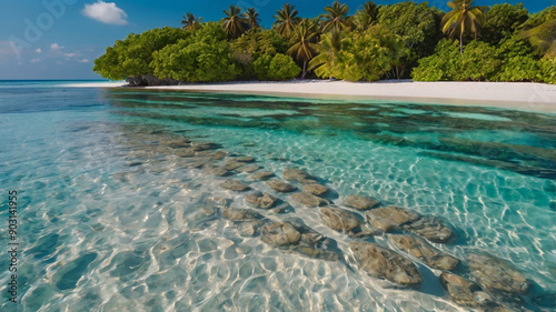 tropical resort beach