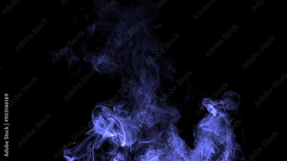 Real smoke from incense on black background, smoke overlay in slow motion. Close up. Real smoke from incense on black background, smoke overlay in slow motion. Close up.