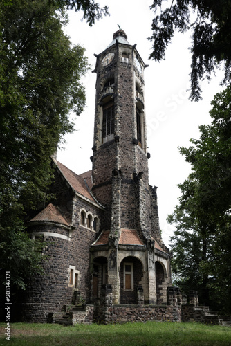 Church in the style of German Art Nouveau in Hrob, North Bohemia