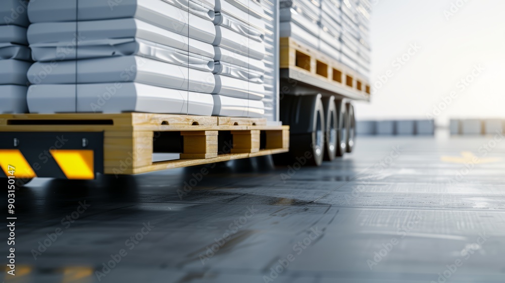 An industrial goods transportation scene with a driver and transport management tools, with copy space, high-resolution photo, realistic photo An industrial goods transportation scene with a driver and transport management tools, with copy space, high-resolution photo, realistic photo