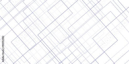 Abstract seamless futuristic blueprint background with modern design. Simple block background with lines. Abstract minimal geometric purple design background.  Purple color technology concept. 