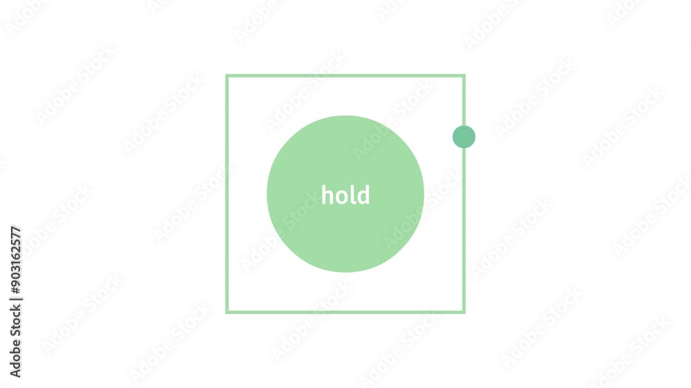 Box breathing exercise, a simple method for stress reduction and relaxation. The animation demonstrates the four steps: inhale, hold, exhale, and hold, each for a count of four. 