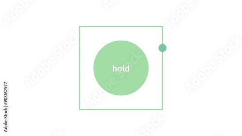 Box breathing exercise, a simple method for stress reduction and relaxation. The animation demonstrates the four steps: inhale, hold, exhale, and hold, each for a count of four. 