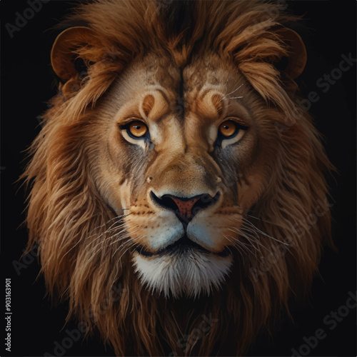 portrait of a lion