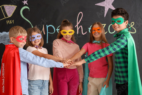 Pupils dressed as superhero...