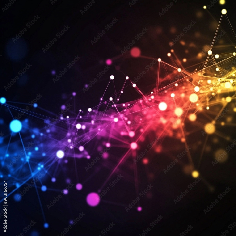 Fototapeta premium Abstract technology background. Blue virtual technology background with lines and grids