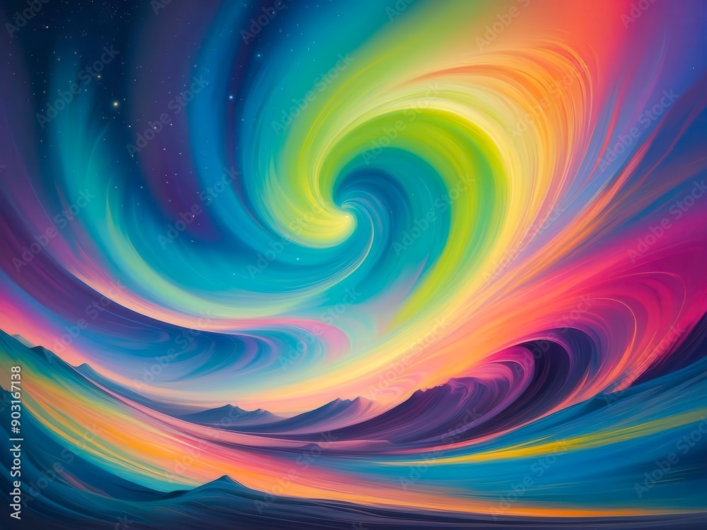 Abstract colorful waves of light fill the sky with beauty background. Abstract colorful waves of light fill the sky with beauty background.