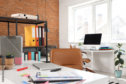Interior of modern office w...