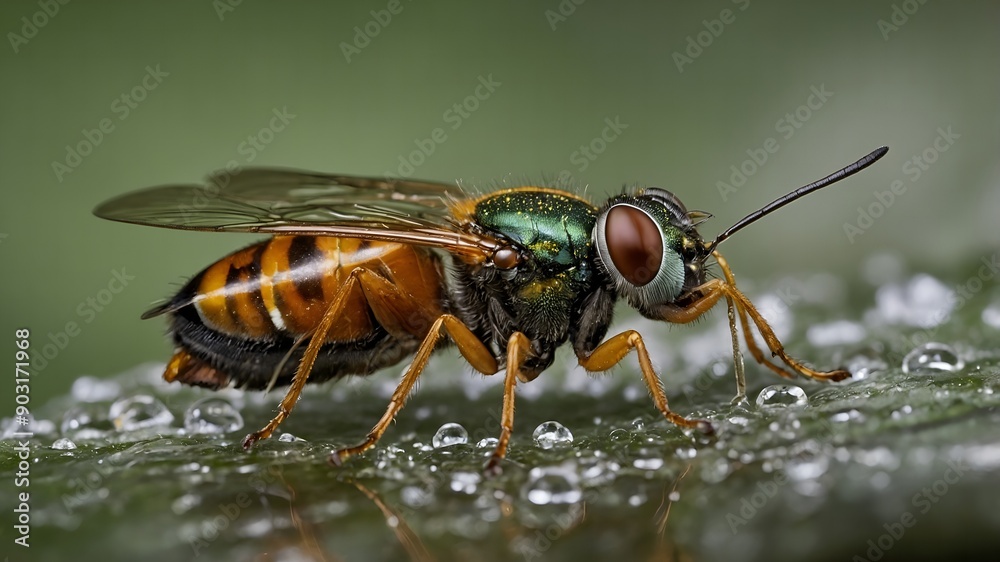 Dragonfly gliding with ease above a serene pond, its wings creating ripples on the surface of the still water Dragonfly gliding with ease above a serene pond, its wings creating ripples on the surface of the still water