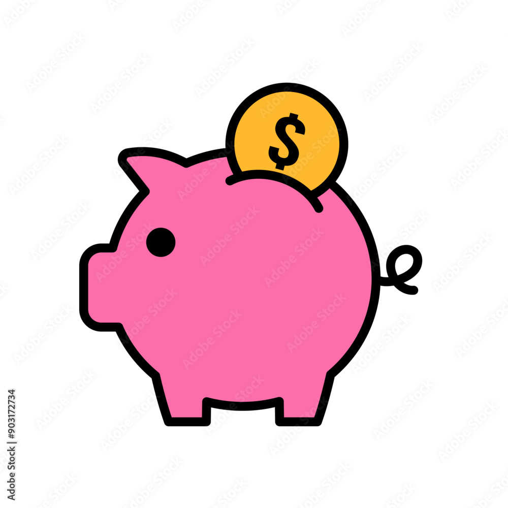 piggy bank, saving - vector icon, symbol piggy bank, saving - vector icon, symbol