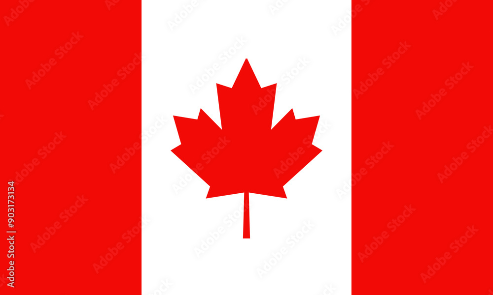 Vector illustration. Canada national flag.
