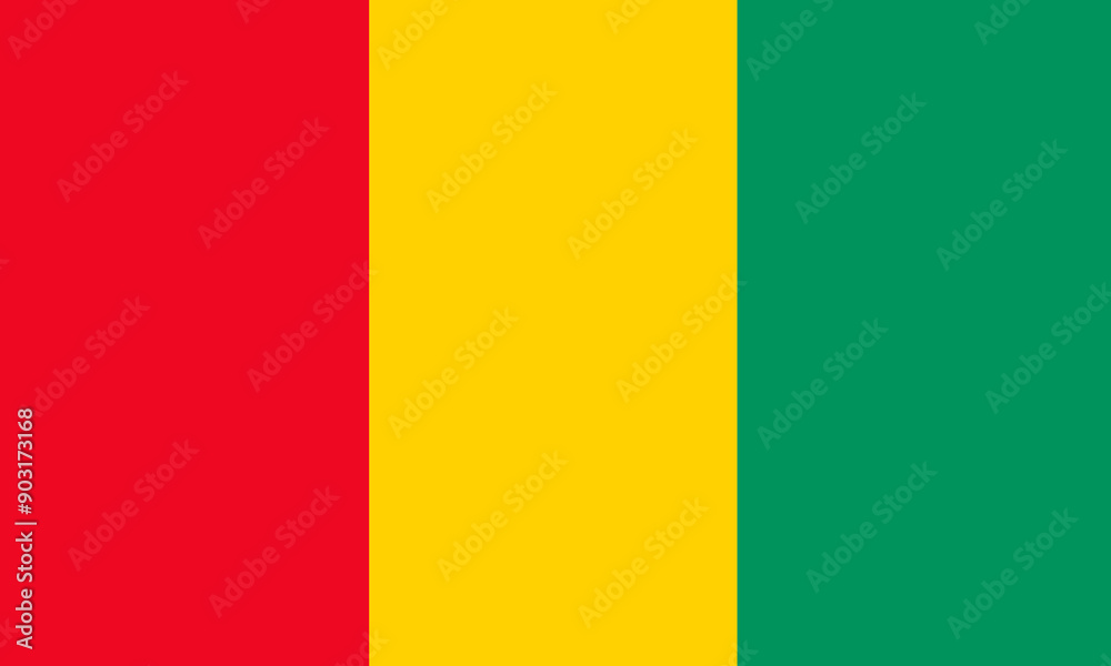 Vector illustration. Guinea national flag. Vector illustration. Guinea national flag.