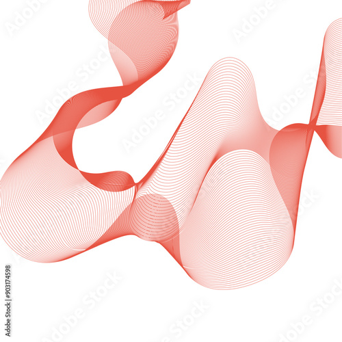 An intriguing abstract composition captures the essence of movement with its graphical waves. Fluid lines flow and interweave, creating a dance of form and color.
