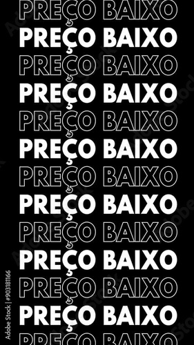 Black background video with the words 