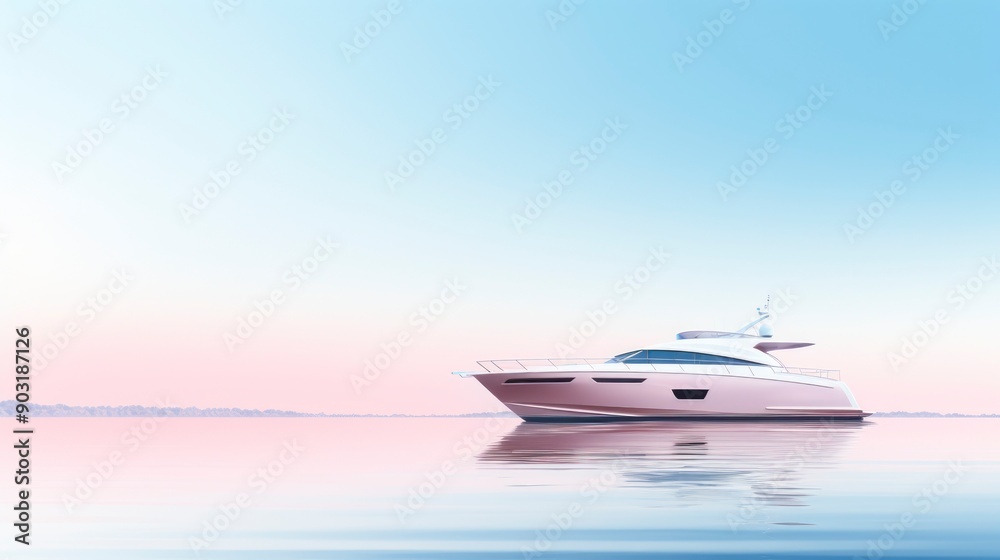 Naklejka premium Luxury yacht on the water.