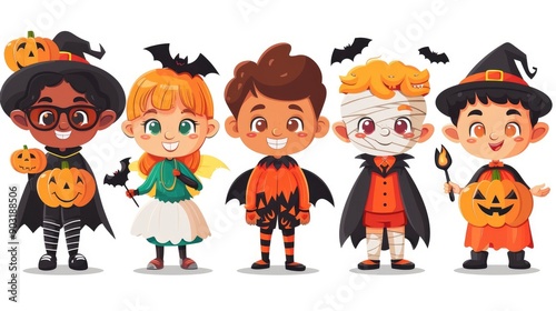 Cute Kids in Halloween Costumes