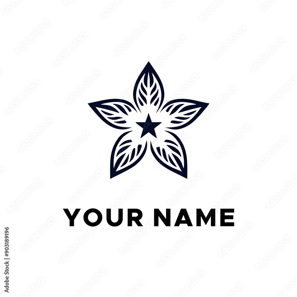 black star shaped leaf vector black star shaped leaf vector