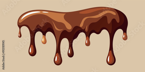 melted chocolate, melted chocolate dripping,, melted chocolate dripping on white background
