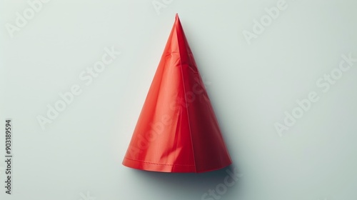 Wallpaper Mural Top view of a vibrant red party hat on light background during celebration Torontodigital.ca