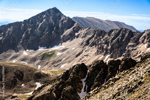 Beautiful Colorado Rocky Mountains.  Views from Mt. Arkansas, Mosquito Range.   photo