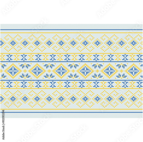 Ukrainian ornament. Imitation of knitted fabric. vector illustration. Can be used for backgrounds, patterns, covers, souvenirs, clothing, textiles and other layouts.