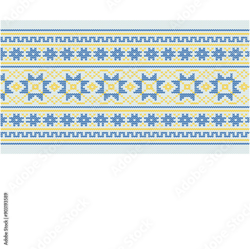 Ukrainian ornament. Imitation of knitted fabric. vector illustration. Can be used for backgrounds, patterns, covers, souvenirs, clothing, textiles and other layouts.