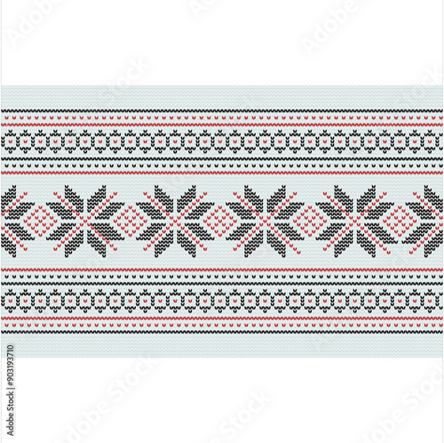 Ukrainian ornament. Imitation of knitted fabric. vector illustration. Can be used for backgrounds, patterns, covers, souvenirs, clothing, textiles and other layouts.