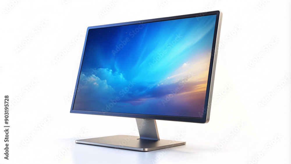 Digital lcd plasma screen display mock-up, tecnology tv, modern pc monitor desktop isolated white background Digital lcd plasma screen display mock-up, tecnology tv, modern pc monitor desktop isolated white background