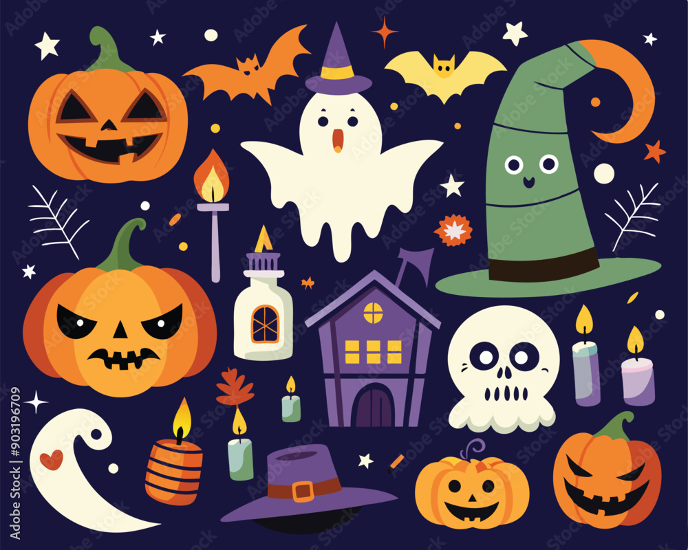 Hand drawing halloween element Hand drawing halloween element
