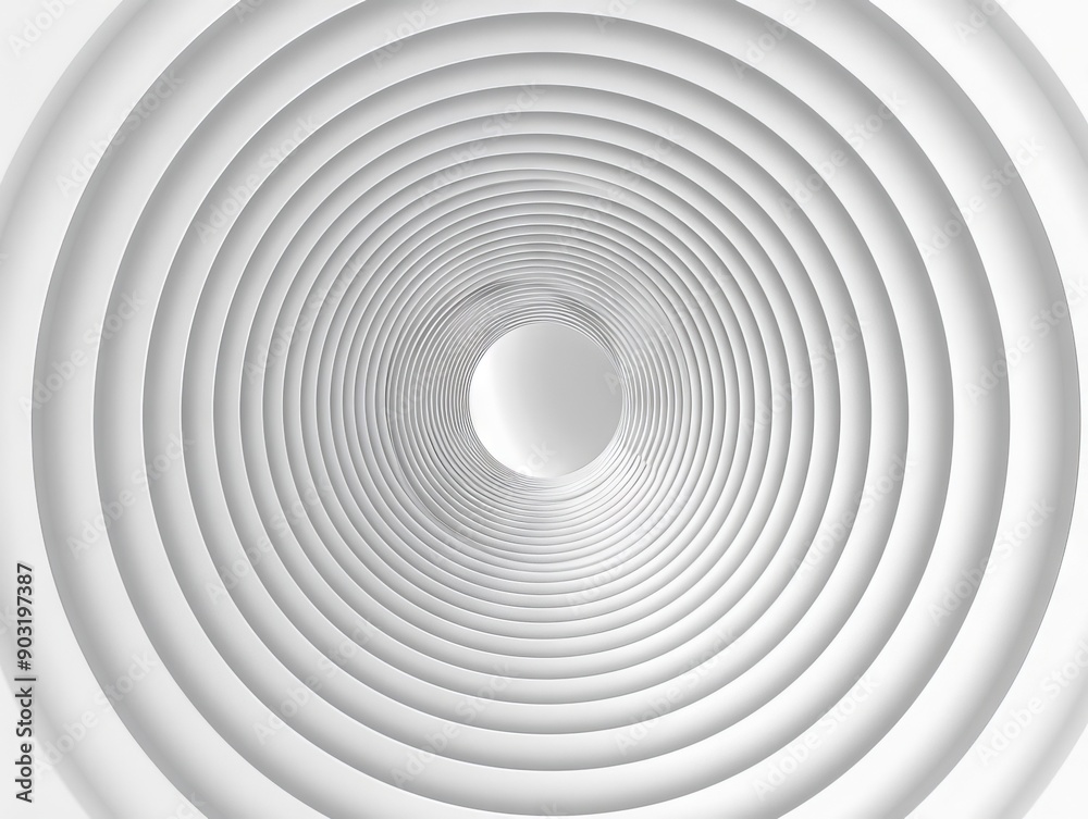 Obraz premium A white circular pattern with a white circle in the middle