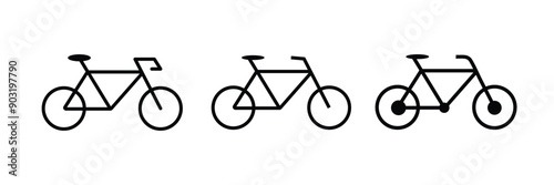 Bike icon vector logo template photo