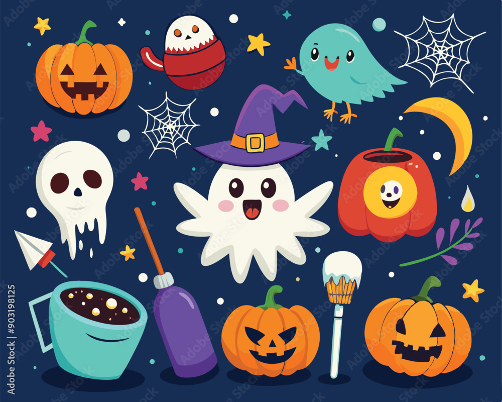 Hand drawing halloween element Hand drawing halloween element