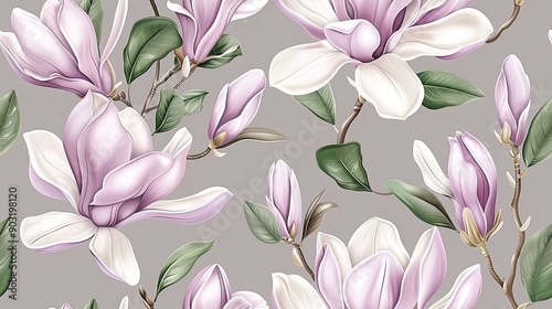 pattern with pink flowers
