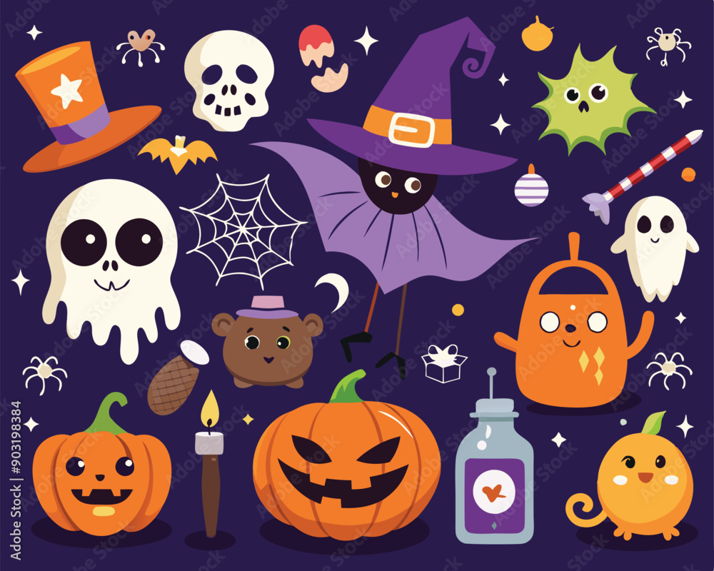 Hand drawing halloween element Hand drawing halloween element