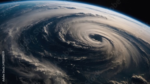 The barometric pressure drop observed during the intense hurricane’s landfall