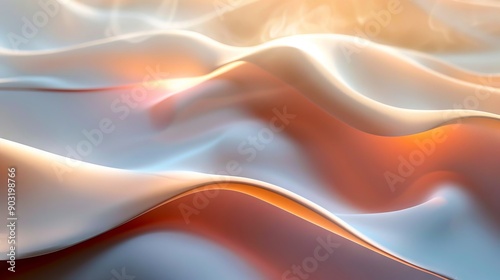 A close up of a white and orange background with wavy lines