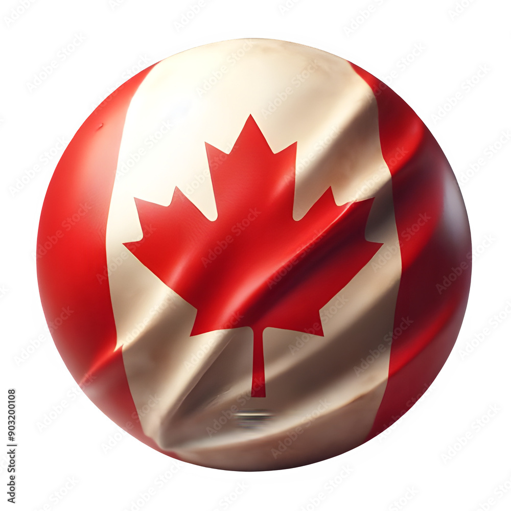 Fototapeta premium Canada drapeau d icône ronde