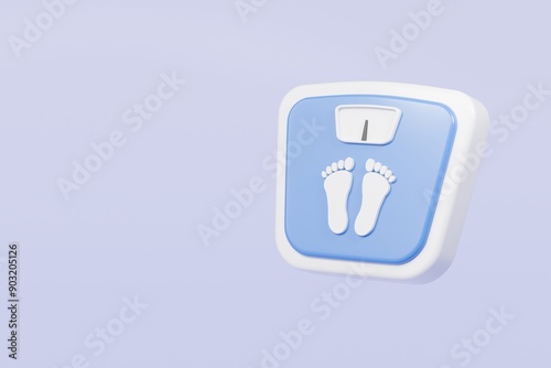 Free Download 3d Weight scale tool icon isolated on purple background. Workout gym tools, Sport equipment, fitness equipment, weight training workout, Gym time concept. 3d Minimal floor scales design. 3d render. - GFXLoad