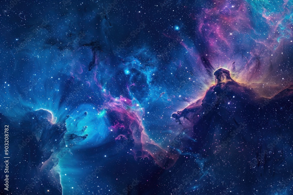 Nebula and galaxies in space. Abstract cosmos background Nebula and galaxies in space. Abstract cosmos background