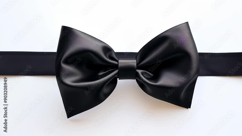 Black bow tie on a white background Black bow tie on a white background