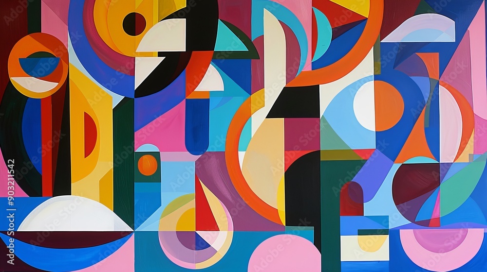Abstract geometric shapes and lines in bold colors, perfect for background and wallpaper Abstract geometric shapes and lines in bold colors, perfect for background and wallpaper