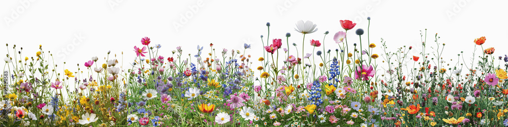 set of a beautiful spring meadow with colorful flowers in full bloom, Stunning Spring Meadow Blanketed with Vibrant, Blooming Flowers, on a transparent backgrounds set of a beautiful spring meadow with colorful flowers in full bloom, Stunning Spring Meadow Blanketed with Vibrant, Blooming Flowers, on a transparent backgrounds