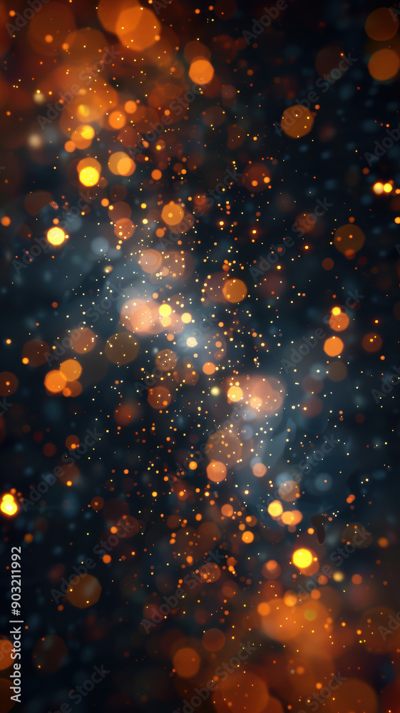 Obraz premium Golden Bokeh Abstract Background
