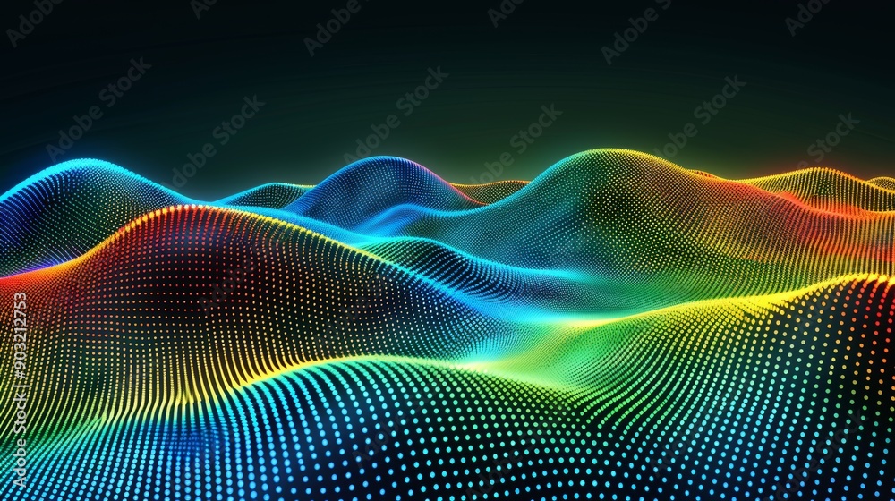 Vibrant geometric abstract art on dark blue and orange gradient with shiny light dots trendy pattern Vibrant geometric abstract art on dark blue and orange gradient with shiny light dots trendy pattern